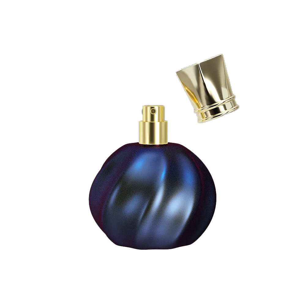 Градиентный цвет пустой роскошный логотип круглой формы стеклянный флакон для духов 50 мл с золотой