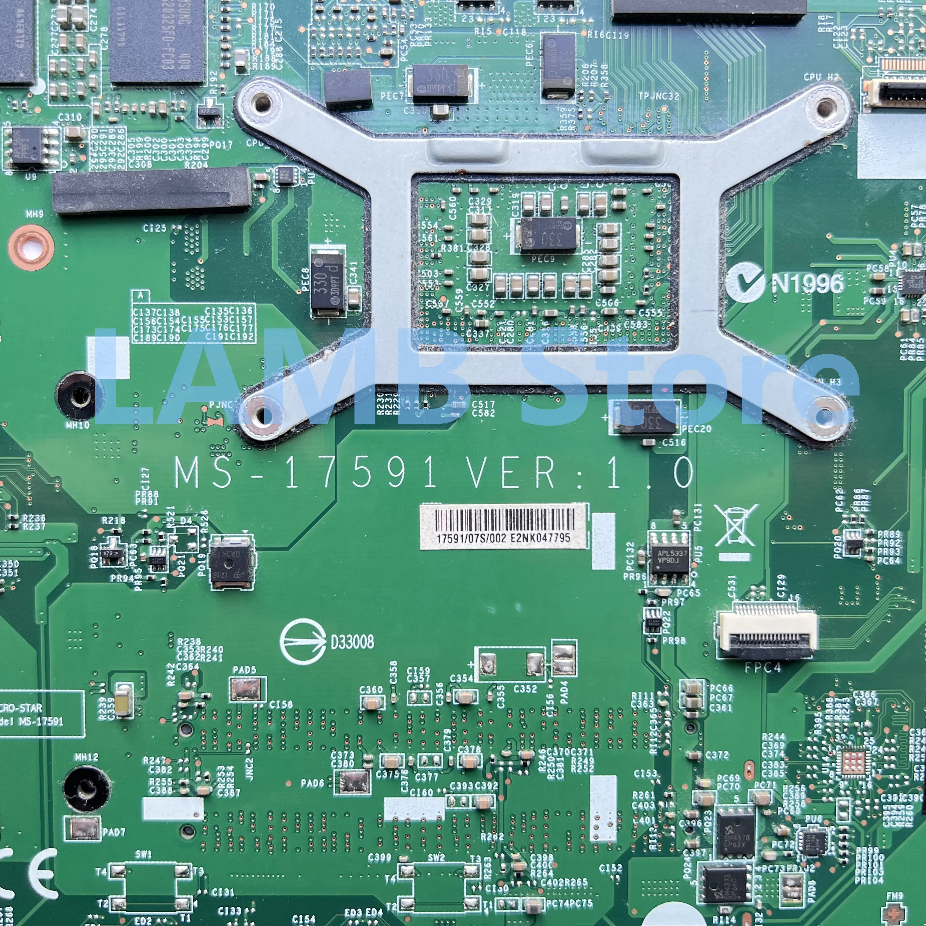 For MSI GE70 2PE MS-1759 Laptop Motherboard MS-17591 With I7-4700HQ  CPU GTX860M 2G GPU DDR3 MB 100% Tested Fast Ship