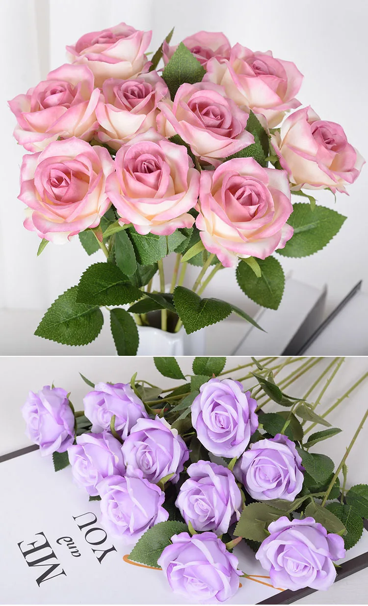 Faux Decorative Preserved Flower Arrangement Valentine's Day Artificial