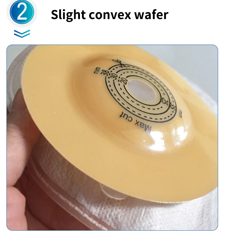 Convex Baseplate Ostomy Stoma Bag With Anitbackflow Ce Surgical Supplies Medical Materials