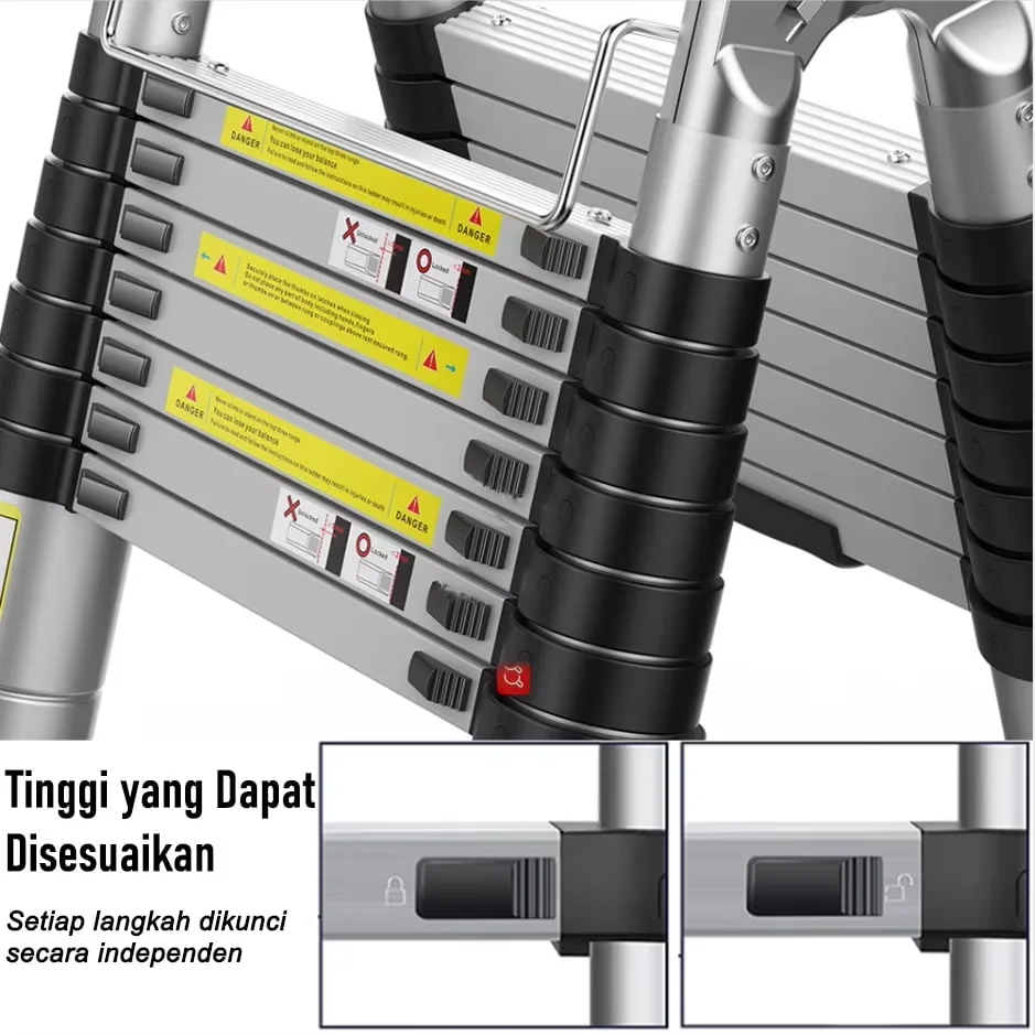 Double-Sided Retractable Aluminum Extension Ladder Modern ...