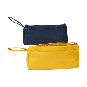 Custom Logo Printed Simple Stationery Canvas Pencil Case Large Capacity Pen Bag with Personalized Gift Option