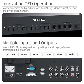 SEETEC P133-9HSD 13.3 Inch Aluminum Design IPS Pro Broadcast LCD Monitor with 3G-SDI   AV YPbPr Factory Direct Price detail image