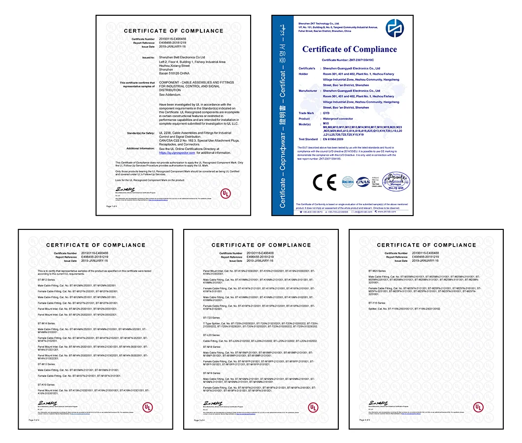 Customized M11 M12 M14 M15 M16 Led Street Waterproof Cable 2 3 4 5 Pin Male Female Docking Extension PVC Power Cord Connector