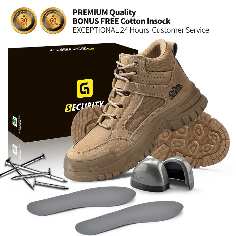 Zapatos DE SEGURIDAD GUYISA, botas de trabajo antigolpes de corte