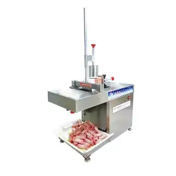 Restaurant mutton roll 304 food grade industrial automatic beef chicken frozen beef mutton meat slicer cutter machine