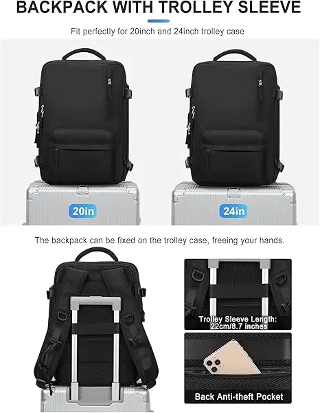 product carry on backpack large travel backpack for women men airline approved gym backpack business laptop-33