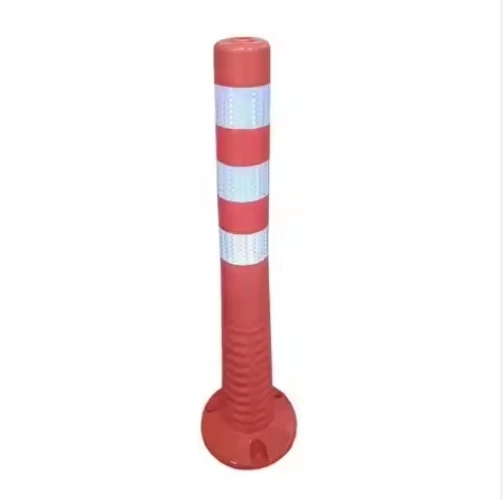 Road Warning Post Parking Guide Marker Lane Divider 75cm Safety Spring PU Traffic Bollard