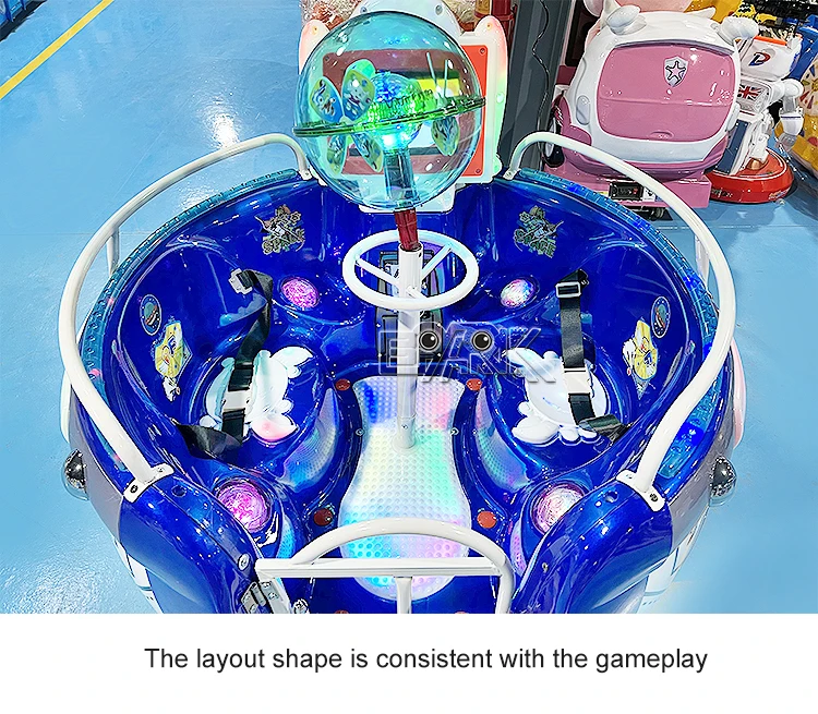 Revolving Coin New Attractive Two Players Coin Operated Kids Ride Revolving Cup Kiddie ...