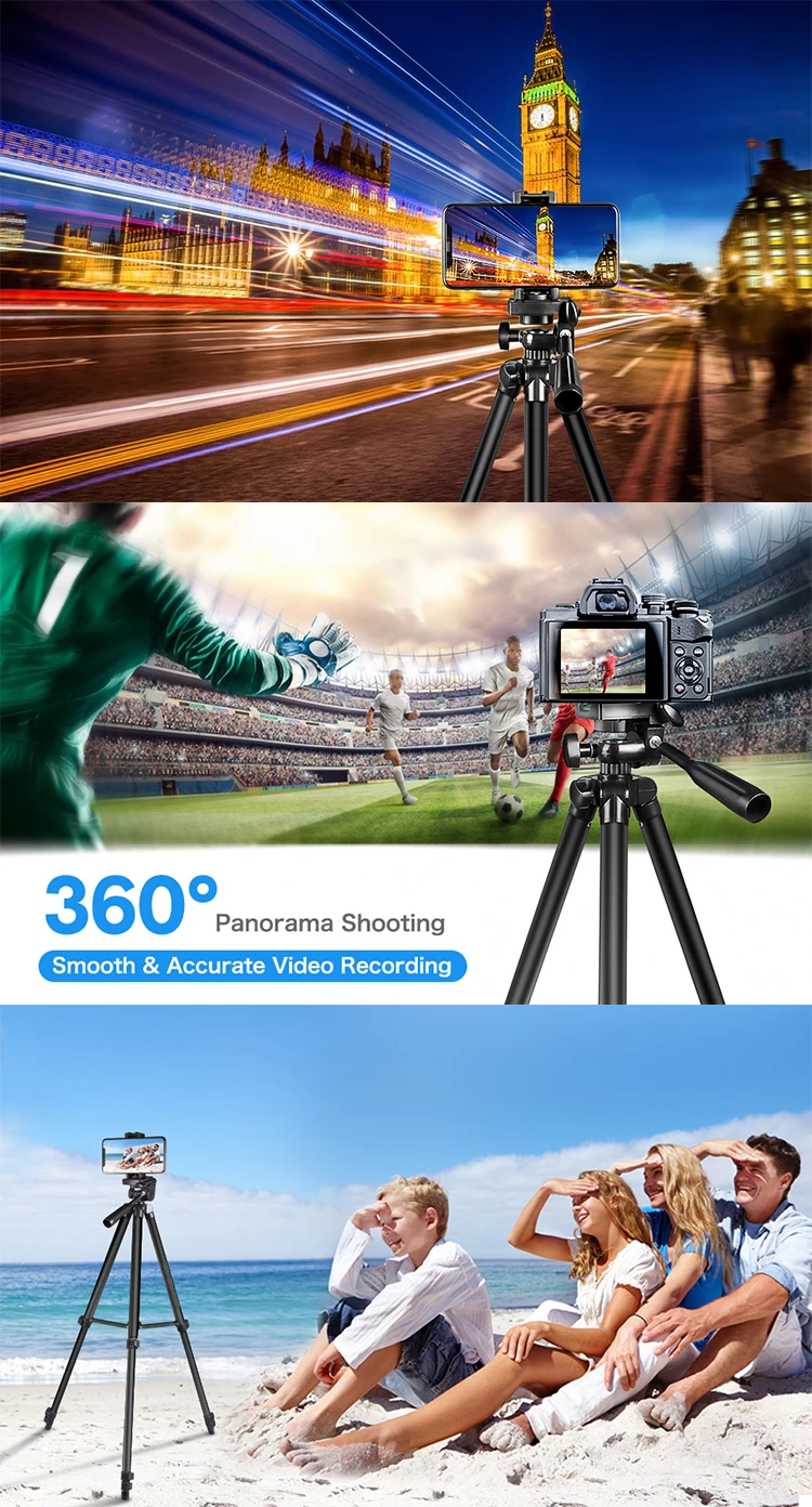 Aluminum Professional Overhead Heavy Duty Tripod Portable Travel