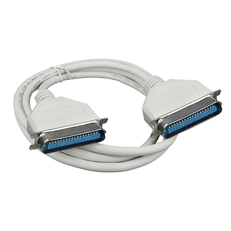 36 Pin CN36 Male to Male Parallel Cable Printer Extension Cord with Braid Shielding for Computer Plotter Industrial Device