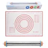 Rolling pin + red silicone mat