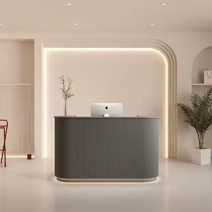 Reception Table With Rack Reception Desk With Drawers Modern Reception Desk,Retail Checkout ...