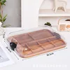 Acacia wood six-compartment set (with lid)