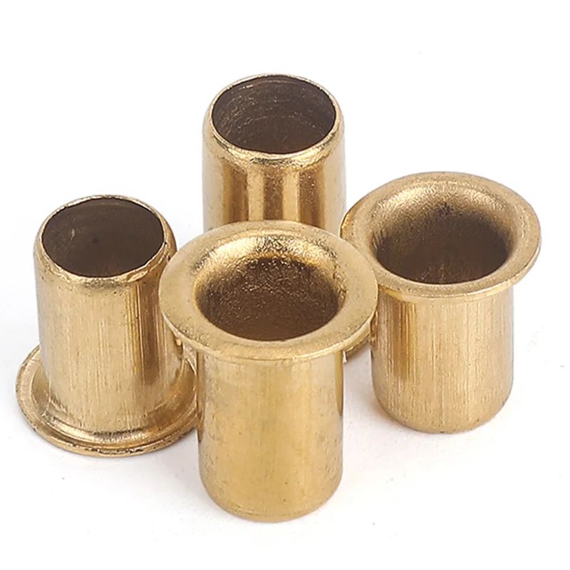 500pcs Uxcell M1.7x4mm Gold Tone Brass Plated Metal Hollow Eyelets Rivets