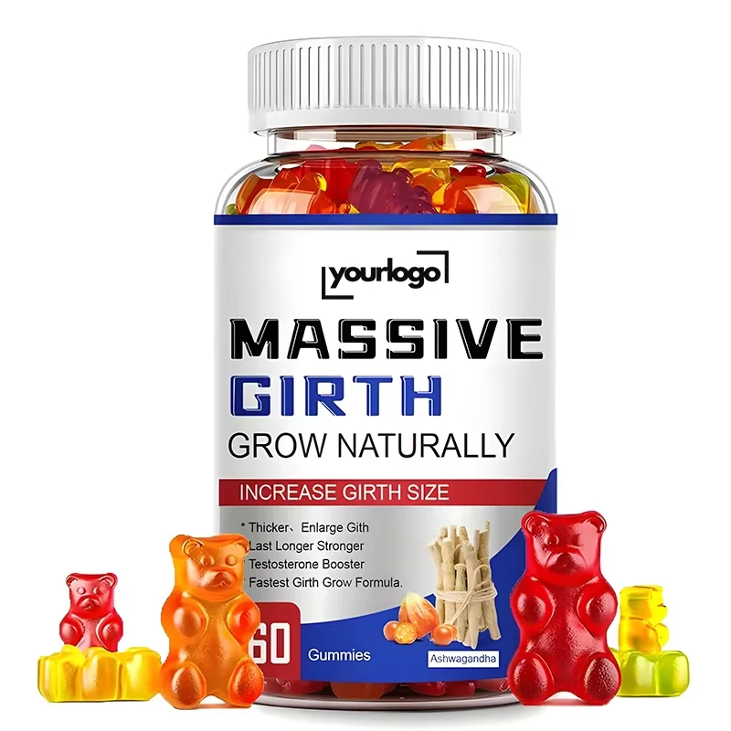 Private Label Ashwagandha Root Extract Gummies for Adult Male Enhancement Naturally Grow Energy and Girth