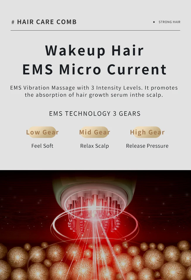 Red Light Therapy Hair Regrowth Comb Anti Loss Treatment Laser Hair