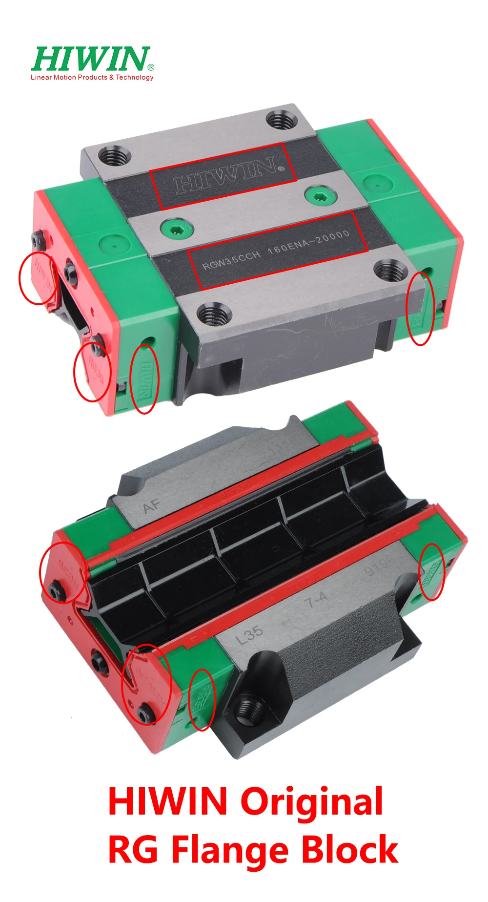 Original Taiwan Hiwin Rg20 Linear Guideway Rail Rgr25 Rgh25ca Rgw25cc