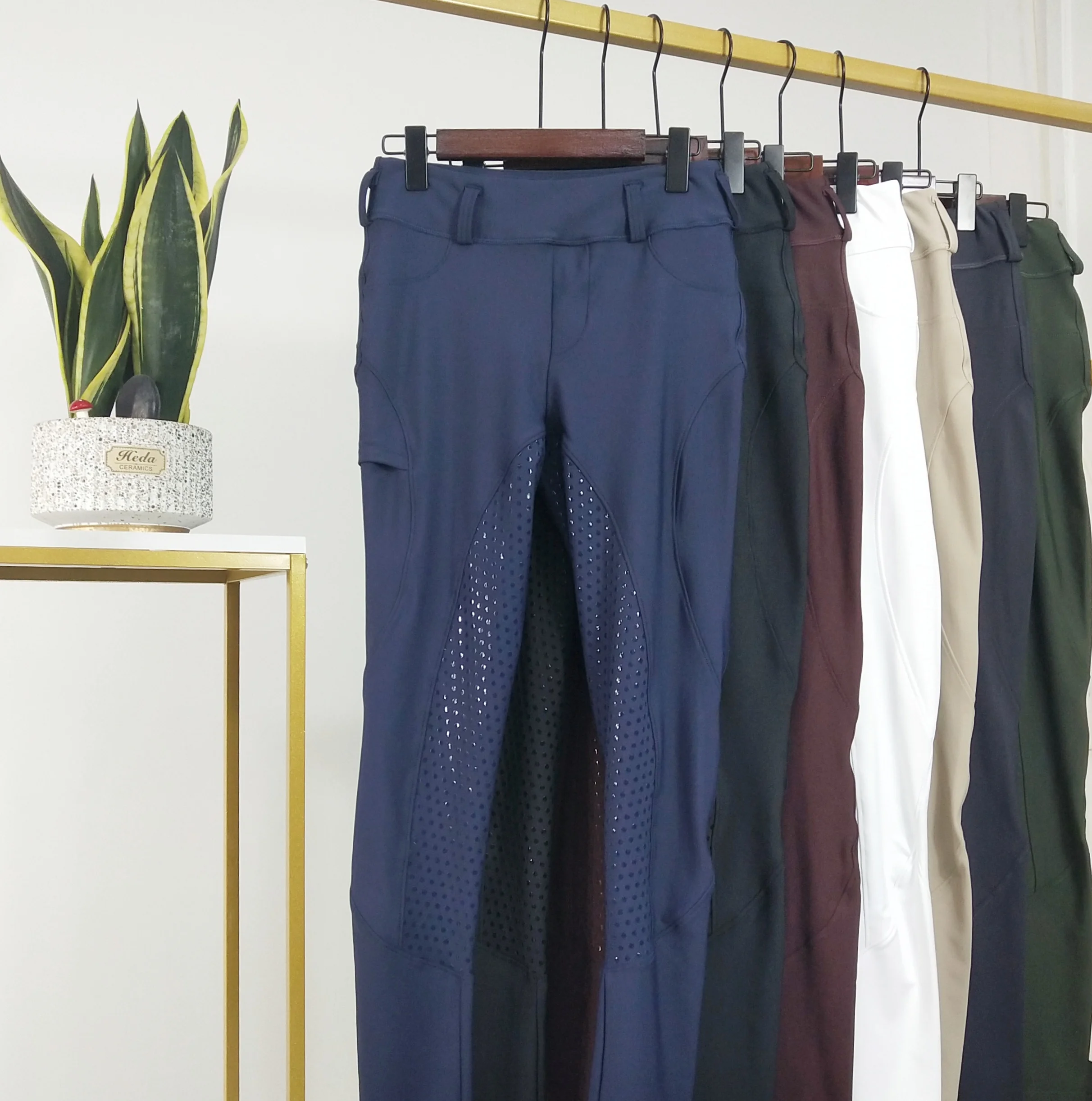 Customized Full Seat Silicone Equestrian Breeches With Pockets Quick