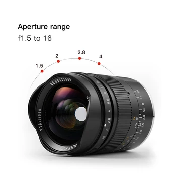 TTArtisan 21mm F1.5 Full Fame Large Aperture Manual Focus Lens for E-Mount A7/A7II(A7M2)/A7III(A7M3)/A7R/A7RII(A7RM2)/A7RIII product image
