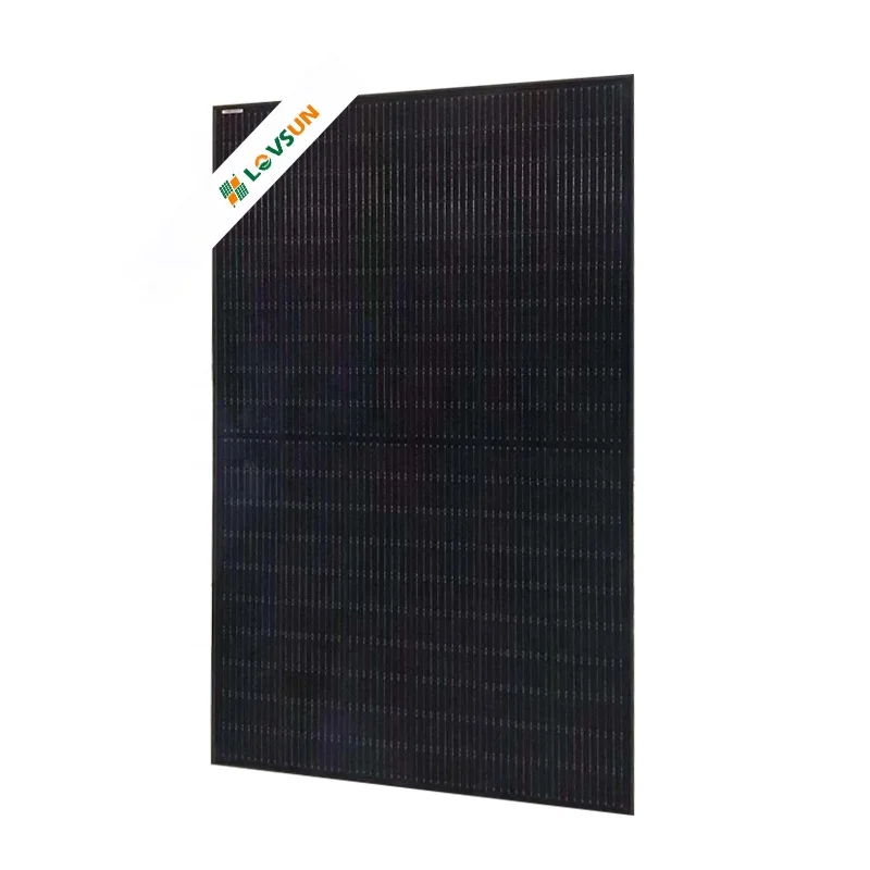 Europe warehouse tax free all black 9BB  mono solar panel 370w half cell PV module