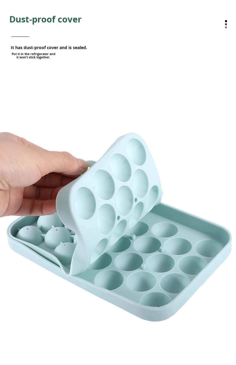 25 Grid Silicone Ball Ice Cube Mold with Easy Demold Fruit Round Ice Ball Mold Eco-Friendly and with Lid manufacture