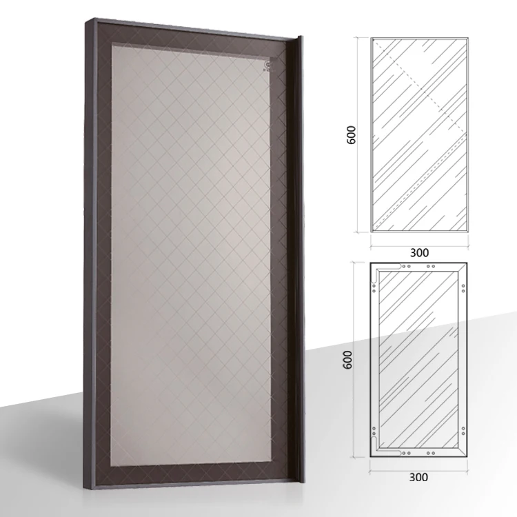 6063 T5 T6 Anodized Powder Coated Aluminum Profiles Modern Minimalist Luxury Custom Metal Invisible Door Frames for Closet