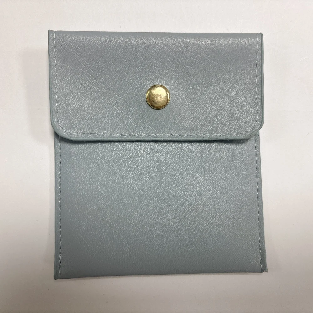 Custom Luxury Manufacturer PU Leather Jewelry Envelope Bag for Earrings  Necklace Packaging