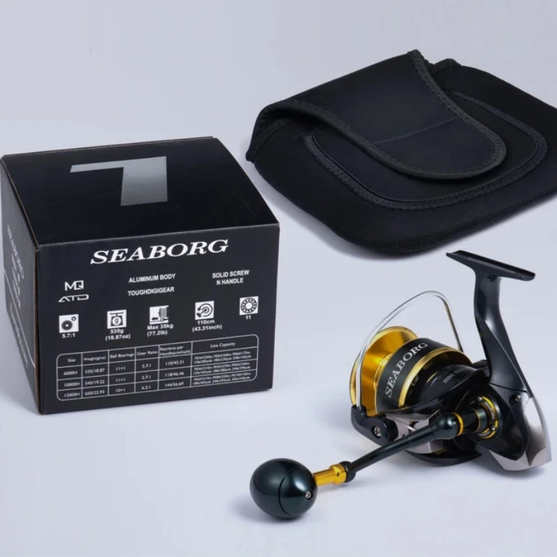 Lurekiller SEABORG Spinning Jigging Reel 11+1BB 35kg Drag Reel  Jigging 3000H-12000H Saltwater Spinning Reel