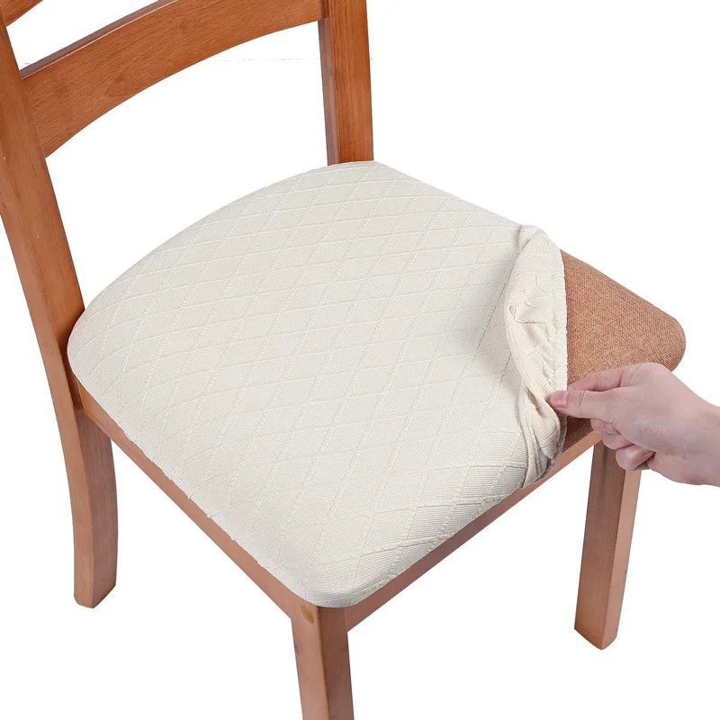 Washable Anti-Dust Upholste Office Elastic Wholesale Dining Christmas Spandex Wedding Stretch Cushion Seat Chair Covers
