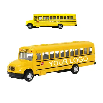 Amazon Pull Back Cartoon Stop Signal School Bus Campus Die Cast Model Vehicle Cars Diecast Toys For Kids