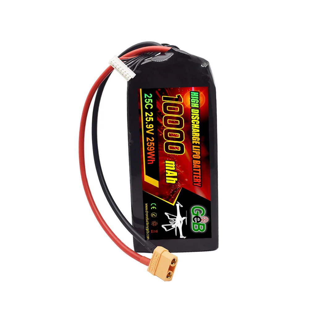 25C hoge ontladingssnelheid lipo-batterij 7S 25.9V 10000mAh oplaadbare lithium-polymeerbatterij voor UAV-dronebatterij