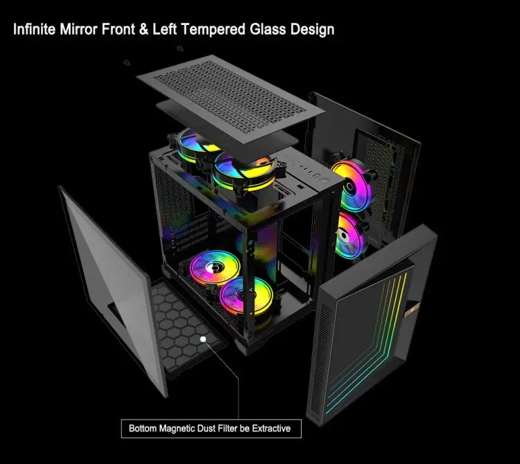 Custom Rugged Horizontal Matx Custom Computer Case Fabrication Pc Cases