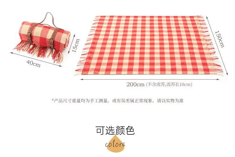 Customize waterproof cotton Woven Blankets Throws Picnic Blanket manufacture