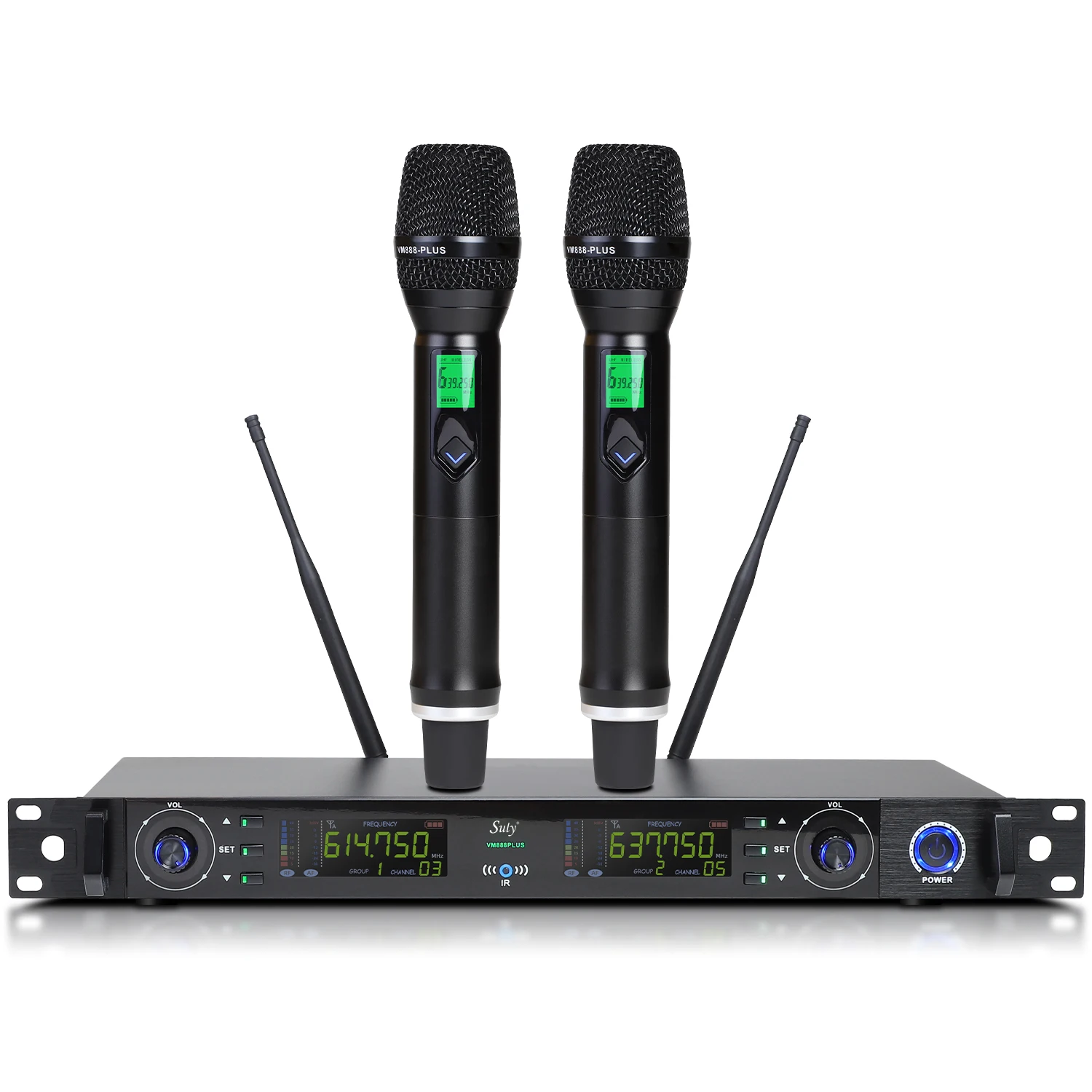 UHF WIRELESS MICROPHONE ワイヤレスマイクセット Professional VM888 Plus UHF Wireless Microphone - Adjustable