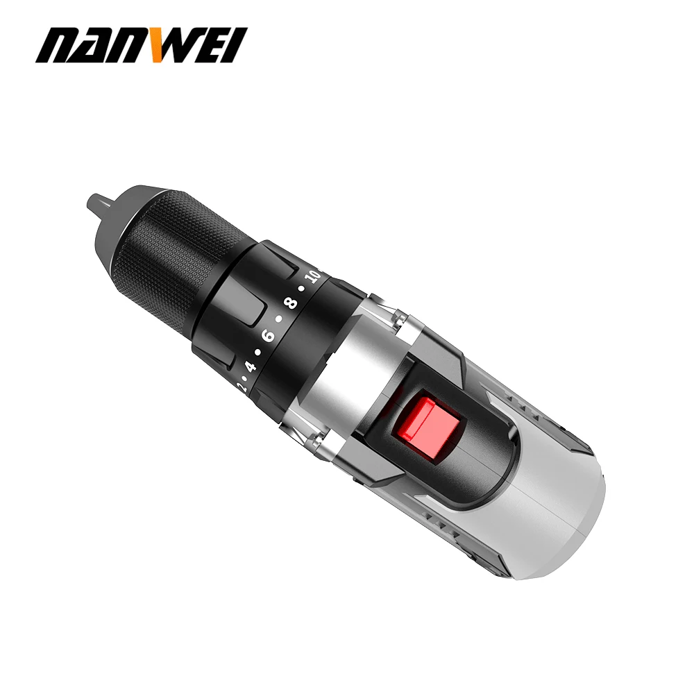 13mm Keyless Metal Chuck Wireless Cordless Impact Drill Set