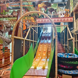 Children Indoor Play Equipment Commercial Spaces with Big Slide Indoor Playground Exploring Africa Soft Play Maze for Kids