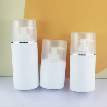 Unique Oval HDPE Plastic Bottle Treatment Pump 250ml 350ml 450ml Capacity for Shampoo Shower Gel Body Lotion Loose Powder Cap