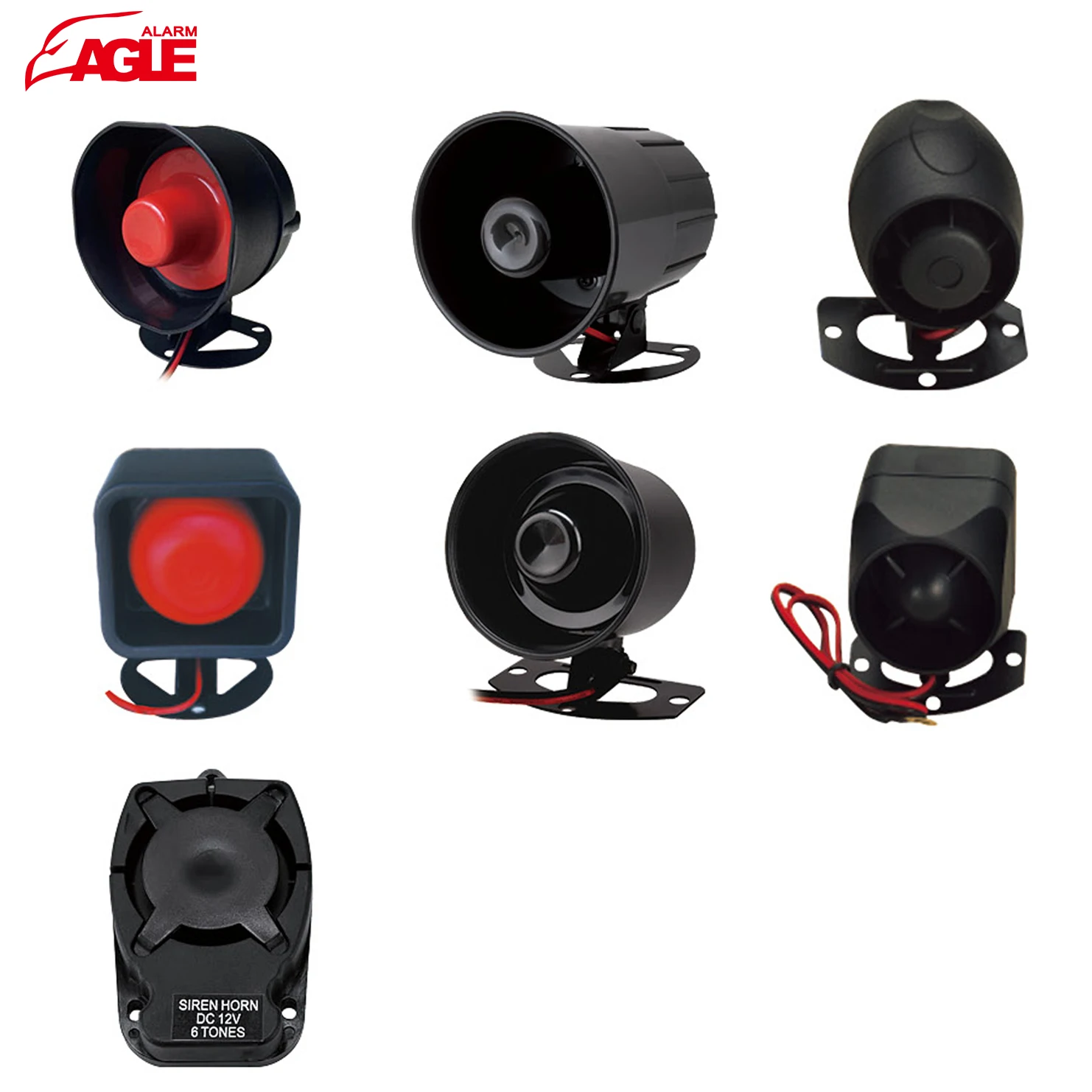 DC 12V 3 Tone Easy Car  Magic Car Siren Horn Speaker Color Optional Durable Auto 15 W 25 W Speaker Car Security Alarm