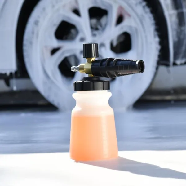 Weirran 1 л Регулируемая пена для снега фрейка Автомойка прозрачная бутылка высокого давления латунная твердая