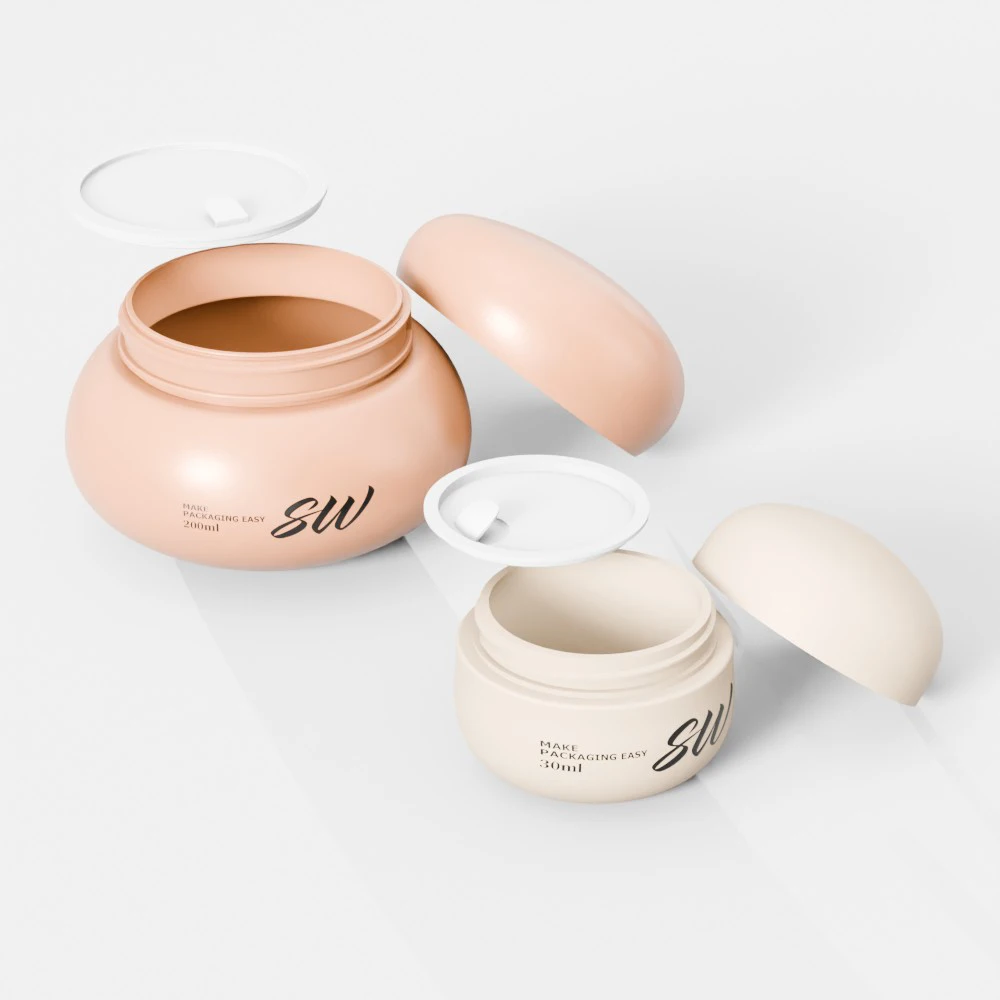200ml PP Airless Plastic Bottle 30ml Cream Pet Cosmetic Jar Flip Top Cap Personal Care Hair Packaging Skincare Customizable Logo