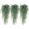 Blue-purple eucalyptus camellia wall hanging