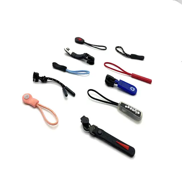 Hengda Best-Selling Customized Brand Logo Silicone Zipper Pull Durable Zip Tags Cord Puller
