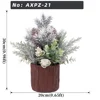 Potted Pine Cone Eucalyptus Artificial Christmas Table Plant