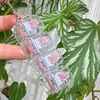 4Key Clear Keycap Keychain with Purple Switch Shaft