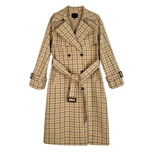 Clothing  2026 Autumn Winter Fashion Double Breasted Trench Coat Fabric Stitching  Irregular Trench Coat Women Long Blazer