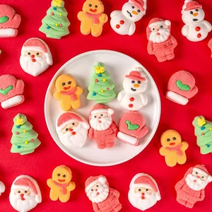 Christmas Creative Santa Claus Cartoon Marshmallow Candy Factory Customized Decorated Gummy