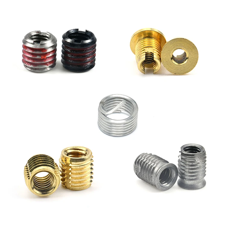 Flanged Brass Insert Nut Stainless Steel Ss304 Slotted Selftapping