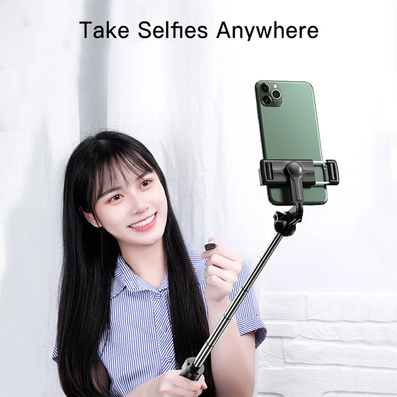 Selfie Stick Tripod with Bluetooth Detachable Wireless Remote Extendable Portable Selfie Stick Phone Tripod Stand for Gopro