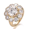 10K solid gold lab diamond ring
